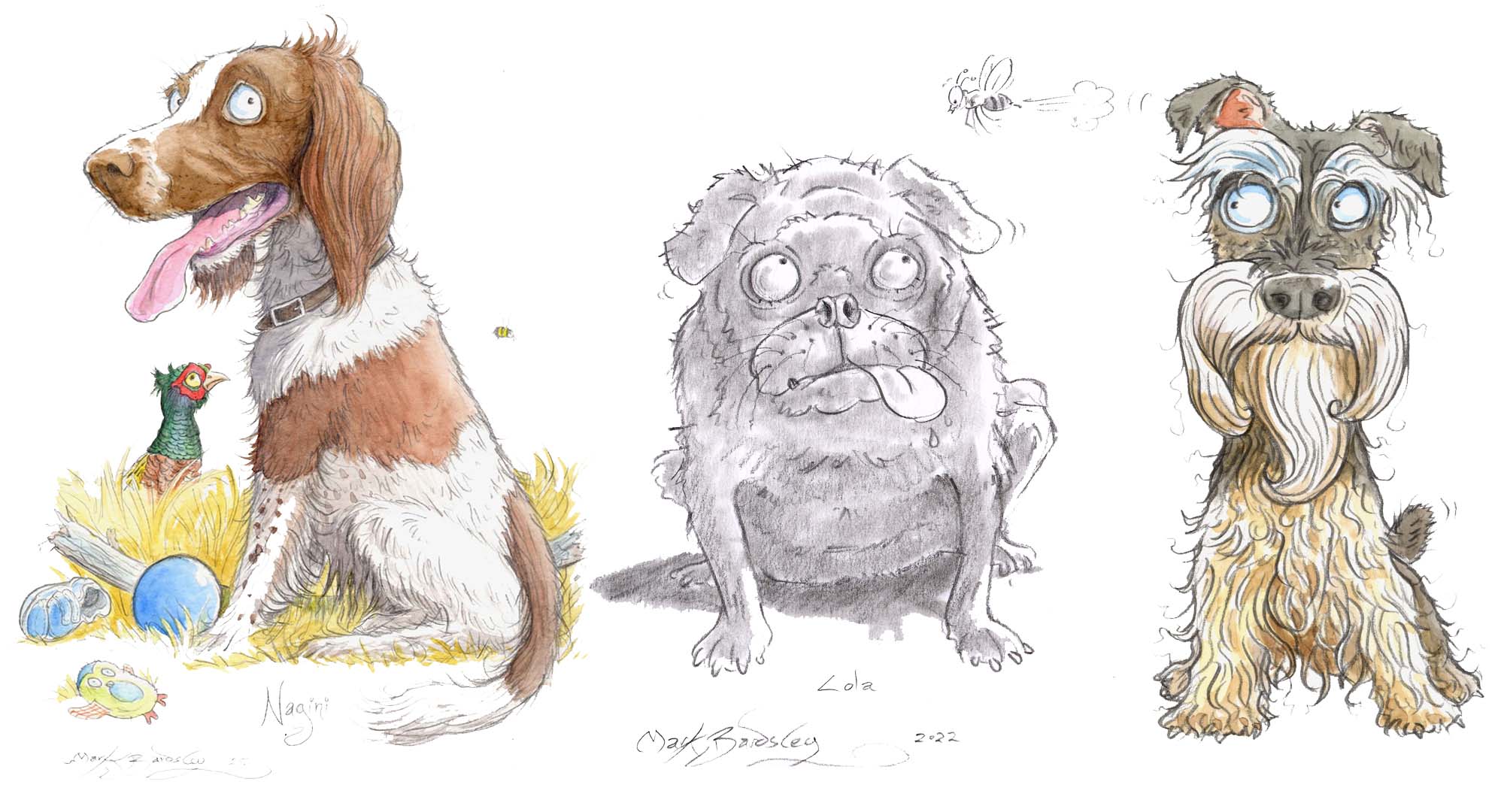 dog caricatures