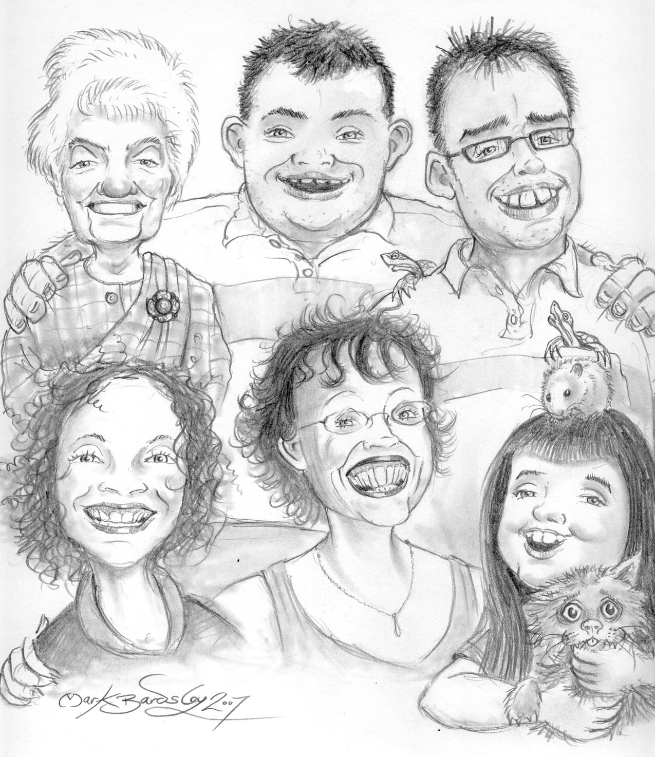 family caricature